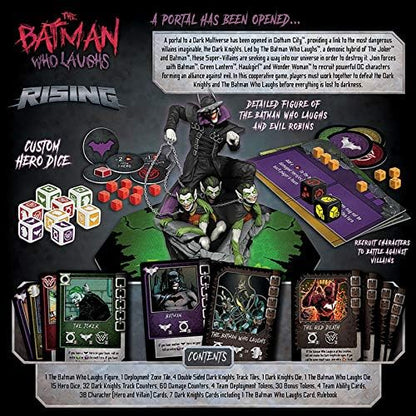 The Batman Who Laughs Rising | Cooperative Board Game | Featuring DC Comics Heroes and Villains - Wonder Woman Green Lantern Hawkgirl Batman Harley Quinn The Flash Cyborg | Licensed Batman Game