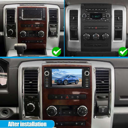 AWESAFE Android Car Radio for Jeep Wrangler JK 2007-2018, Dodge Ram 1500 2500 3500, Jeep Compass Patriot 2009-2016, Touch Screen Jeep Jk Radio with Carplay Android Auto AM FM