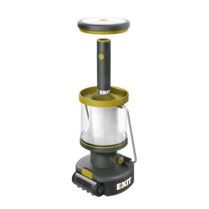 EXIT 20V 3-in-1 Rechargeable LED Lantern EX003, Portable, 800 Lumen Lantern Flashlight for Camping, Hurricane, Emergency, Hiking, Power Outages, 2.0 Ah Battery Included