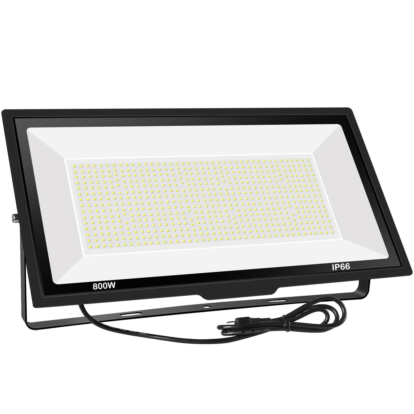 Gopretty 800W LED Flood Light Outdoor,3600W Equivalent Super Bright FloodLight with Plug,80000LM 6000K Daylight White IP66 Waterproof Commercial Lighting for Sports Fields,Courts, Arena, Stadium
