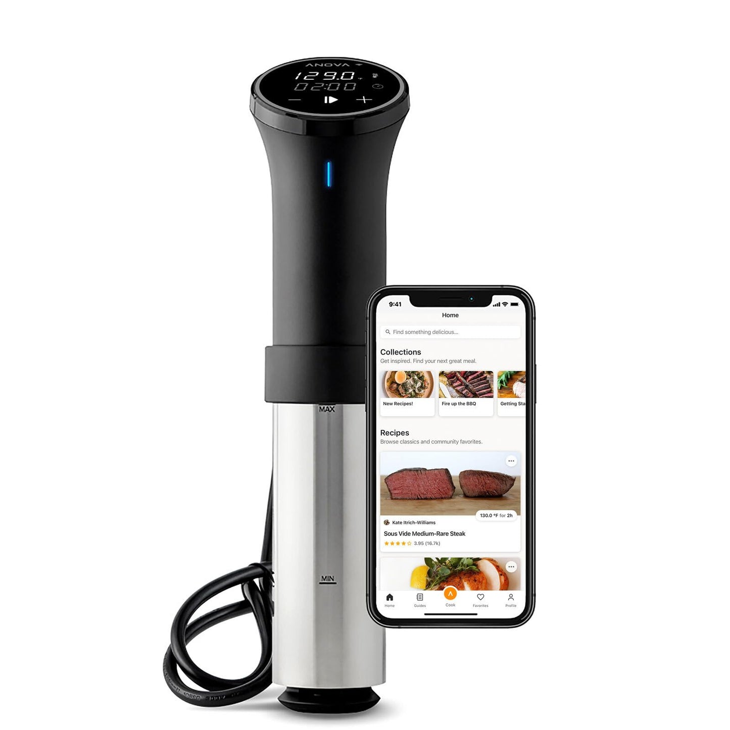 Anova Culinary Sous Vide Precision Cooker 3.0 (WiFi), 1100 Watts, Stainless Steel