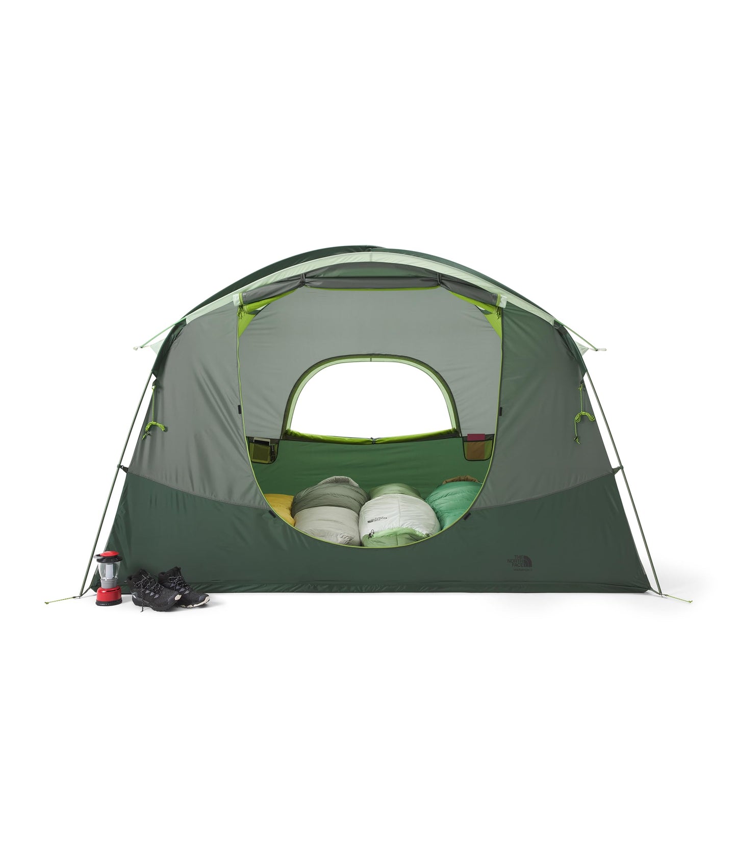 THE NORTH FACE Sequoia 6 Tent - Six-Person Waterproof Camping Tent, Spacious & Easy to Set Up, 2 Zipper Doors, Agave Green/Granny Smith, One Size