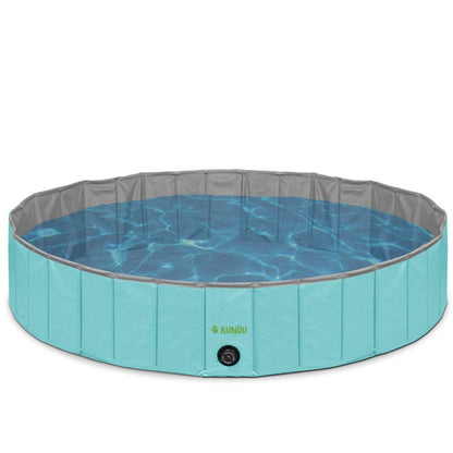 Kundu Round (47" Diameter x 12" Deep) Heavy Duty PVC Pets and Kids Outdoor Pool/Bathing Tub - Portable & Foldable - Large (Pack of 2)