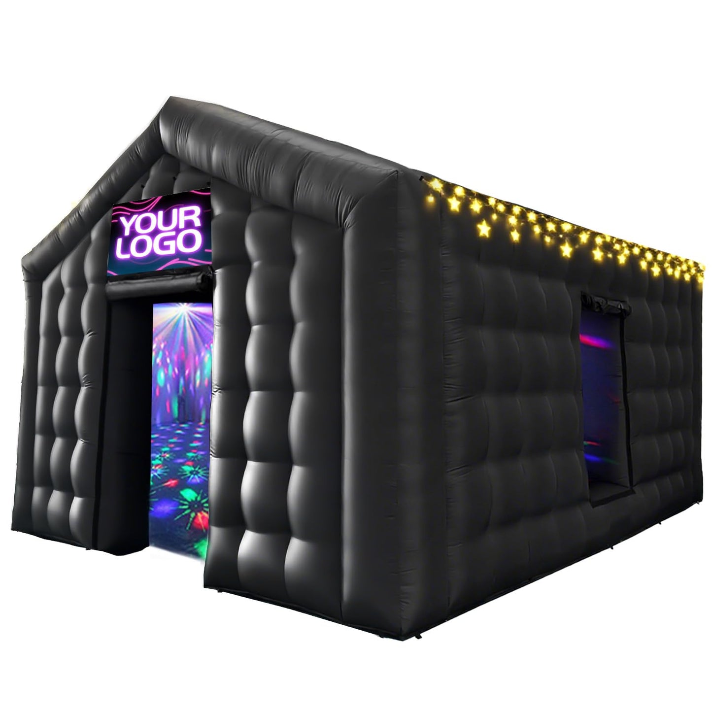 AKSPORT Inflatable Nightclub - Inflatable Party Tent for Adults with 2 Side Doors– Ideal for Music Festivals, Weddings, Raves, Corporate Events (Includes Blower & Repair Kit)