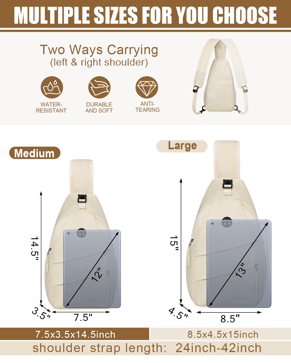 Crossbody Bags for Women Men Trendy Sling Bag Bakpack Casual Chest Bag with Convertible Shoulder Strap