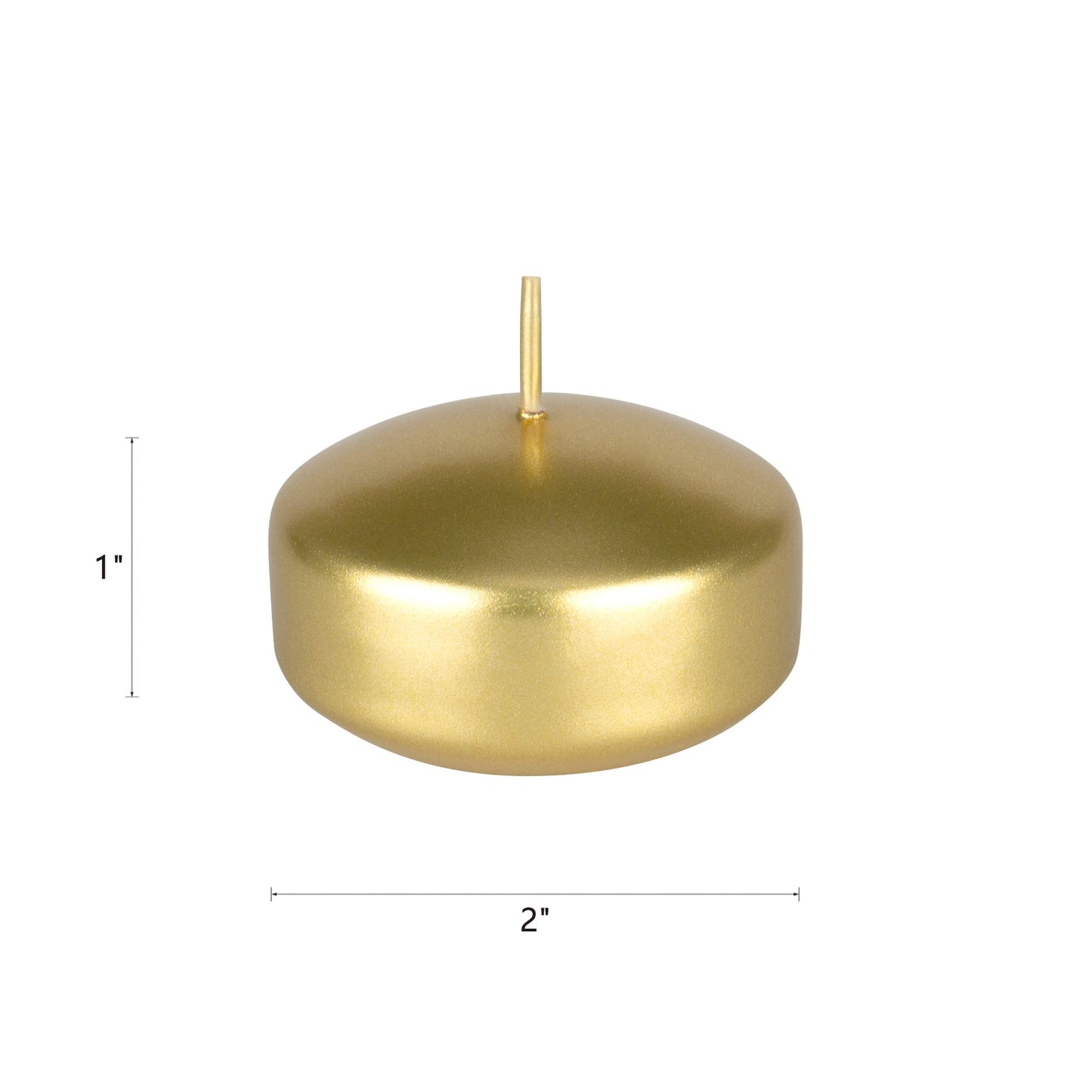 Mega Candles 12 pcs Unscented Gold Floating Candles, Hand Poured Wax Candle 2 Inch Diameter, Home Décor, Wedding Receptions, Centerpieces, Occasions, Events, Festivities, Meditations, Spas