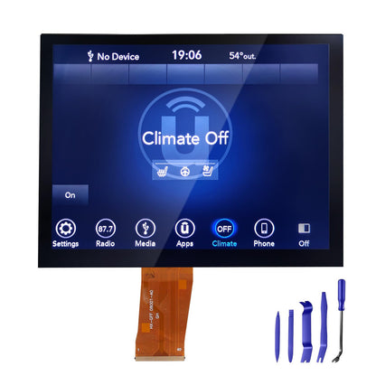 2026 New 8.4" UConnect 4C UAQ Screen Radio Navigation, Chip Upgrade Gel-Free, Replacement Compatible Fit for Dodge RAM Jeep Chrysler 2017-2021 Replace OEM # LA084X01(SL)(02) with Mounting Tool