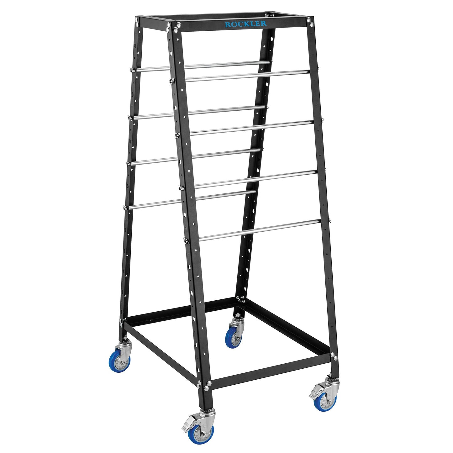 Pack Rack Plus Tool Storage Organizer on Wheels - Durable A-Frame Tool Caddy with Wheels - Versatile & Ready to Assemble Rolling Tool Cart - Mobile Rack w/Slotted Trays, Pegboard Panels, & More