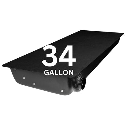 Ameri-Kart 34 Gallon RV Black Water Tank, Leak-Proof RV Water Storage Tank for Toilets in Campers, Trailers, Motorhomes, and RVs, Left Side Discharge, 63" x 24" x 8" (HT-516)