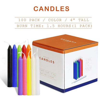 HELLY Unscented 4" Mini Chime Ritual Spell Taper Candle