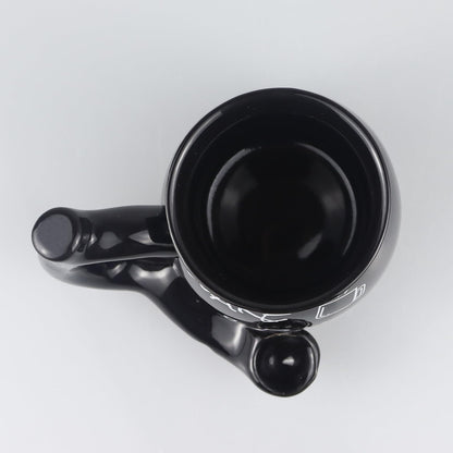 ISTOOLL Coffee Mug, Novelties Ceramic Cup Father's Day Gift, Black