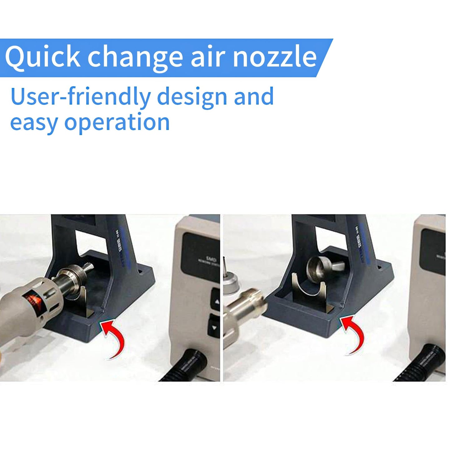Hot Air Rework Station, ATTEN ST-862D 1000W Digital Display Automatic Sleep Hot Air Gun Soldering Station, Adjustable Temperature Desoldering Gun BGA Rework Station