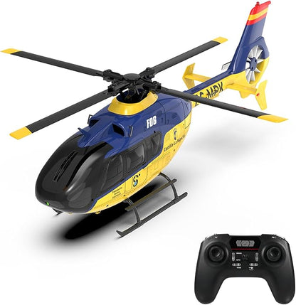 F06 Remote Control Helicopter 6-Axis Gyro RC Helicopter with Brushless Motors Altitude Hold Optical Flow Positioning Function and LED Lights 2.4GHz Mini Aircraft Toy for Teens Adults