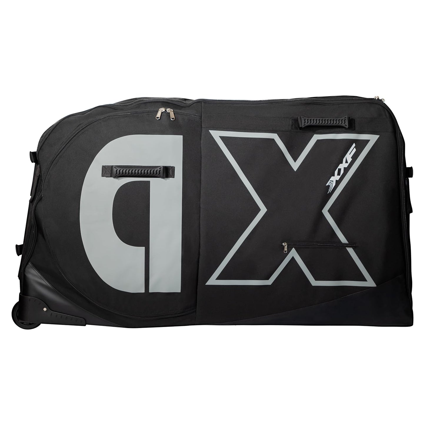 Exquimac Bike Travel Case & Bike Travel Bag - Bicycle Pro Transport Equipment for Air Flights - Oversized Capacity, Waterproof Fabric with 4 Aluminum Support Bars, Wheel Protection Tubes & YKK Zippers