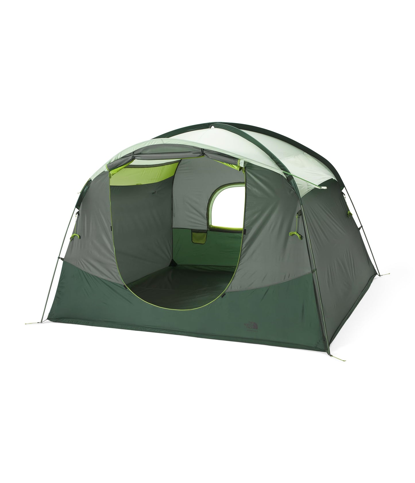 THE NORTH FACE Sequoia 6 Tent - Six-Person Waterproof Camping Tent, Spacious & Easy to Set Up, 2 Zipper Doors, Agave Green/Granny Smith, One Size