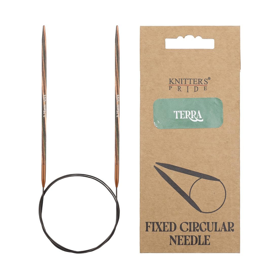Knitter’s Pride Terra Fixed Circular Needles 10"" (25cm) – US Size 5 (3.75mm)