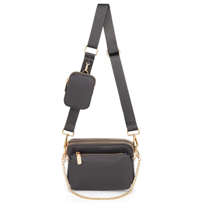 UTO Small Crossbody Bags for Women 3 in 1 Trendy Belt Purse Fashion Designer Mini Cute Sling Fanny Chest Pack