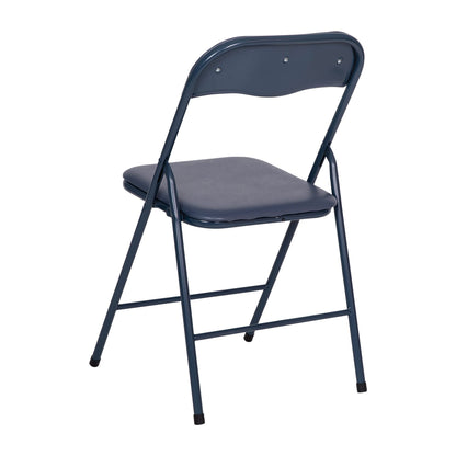 Flash Furniture Madison 5-Piece Folding Card Table and Chairs Set, Portable Event Table and Chairs Set for Indoor and Outdoor Gatherings, Navy