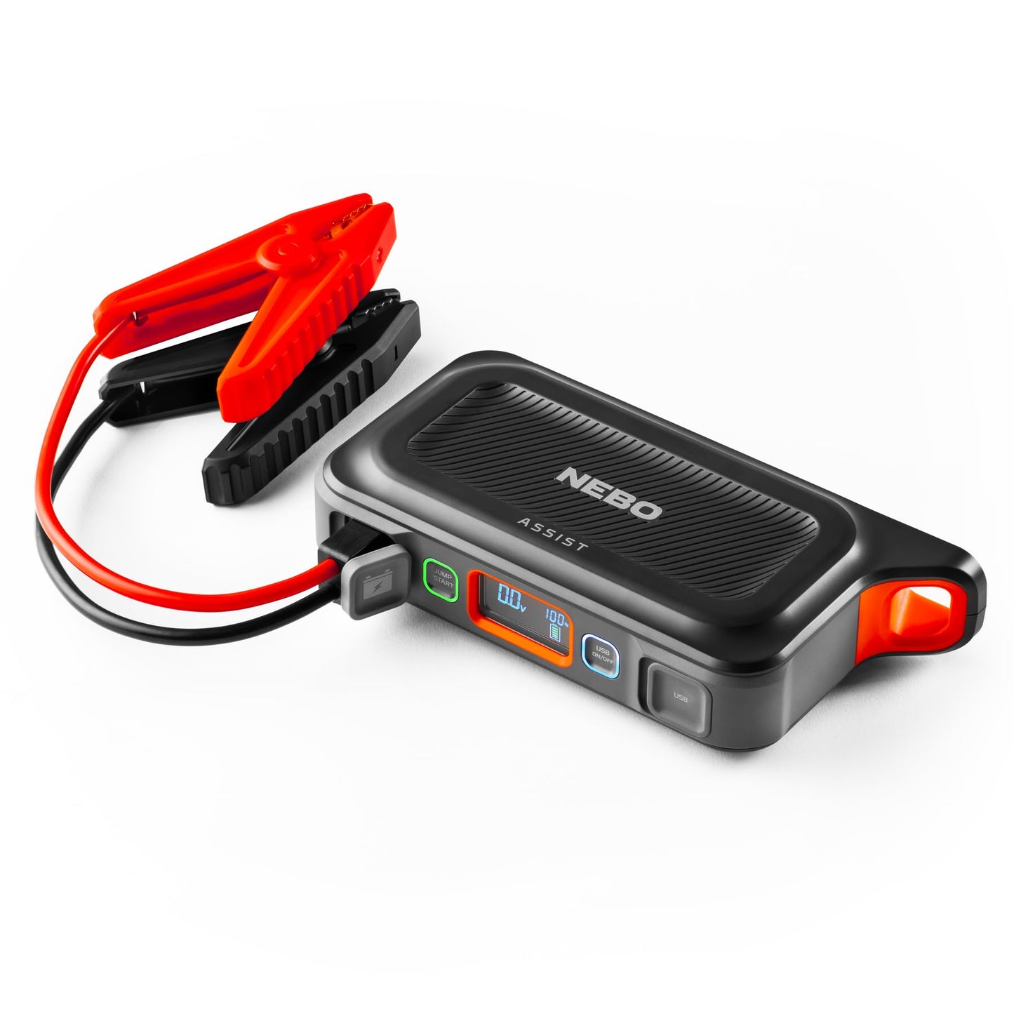 NEBO 3-in-1 Assist Jump Starter, Power Bank, and Floodlight, Portable Emergency Kit Car Jump Starter, and 200 Lumen Floodlight Keep You Prepared and Safe for Emergency Roadside Situations
