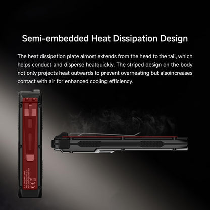AIMWIN E16 Flat Flashlight 3100LM OLED Display Everyday Carry Flashlight Intelligent Sensor Anti Overheating Type-C Rechargeable Tactical Dual Tail Switches One Touch Turbo Strobe Slim Pocket Light