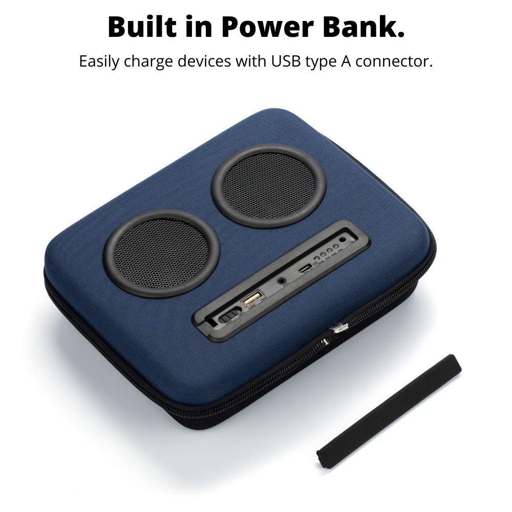 The #1 Cooler with Speakers on Amazon. 20-Watt Bluetooth Speakers for Parties/Festivals/Boat/Beach. Rechargeable, Works with iPhone & Android (Blue)