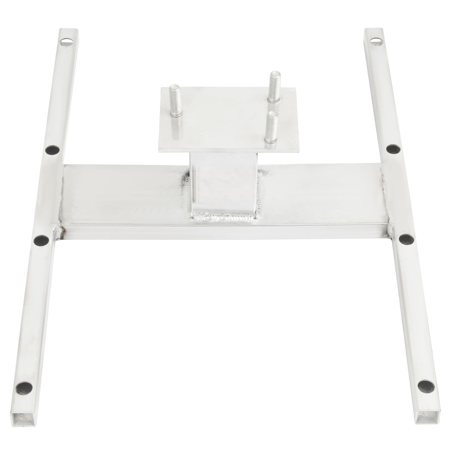 ALMULOO H-Mount Spare Tire Carrier Compatible with Standard 5 on 4.5" Common Trailer Wheel Bolt Pattern Silvery Aluminium