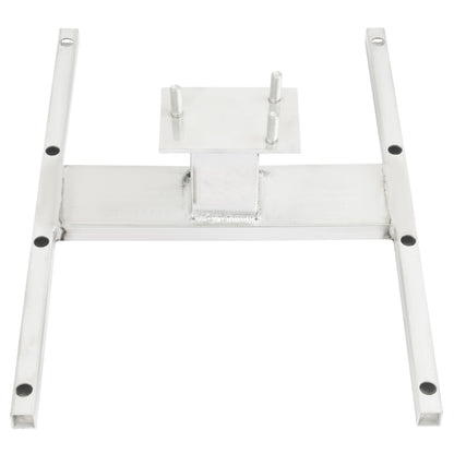 ALMULOO H-Mount Spare Tire Carrier Compatible with Standard 5 on 4.5" Common Trailer Wheel Bolt Pattern Silvery Aluminium