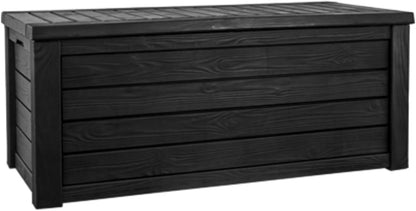 Keter Westwood 150 Gallon Outdoor Storage Box - Durable Resin for Patio Furniture & Garden Tools | Dark Grey