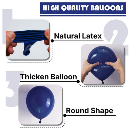 PartyWoo Navy Blue Balloons 50pcs 12 Inch Dark Blue Latex Helium Balloons for Graduation New Year Wedding Sports Theme Boy Baby Shower Men Birthday Bachelorette Party Decorations Blue-Z90