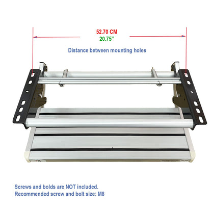 GEARFLAG Manual RV Step – Folding Aluminum Entry Step with Anti-Slip Surface, 440 lbs Capacity – for Camper, Trailer, Motorhome