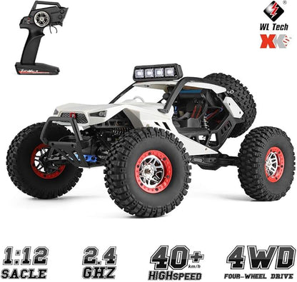 Goolsky WLtoys 12429 RC Car 1: 12 Scale 4WD 40KM/H High Speed RC Crawler with LED Lights 2.4GHz All Terrain Off Road RC Truck for Adults