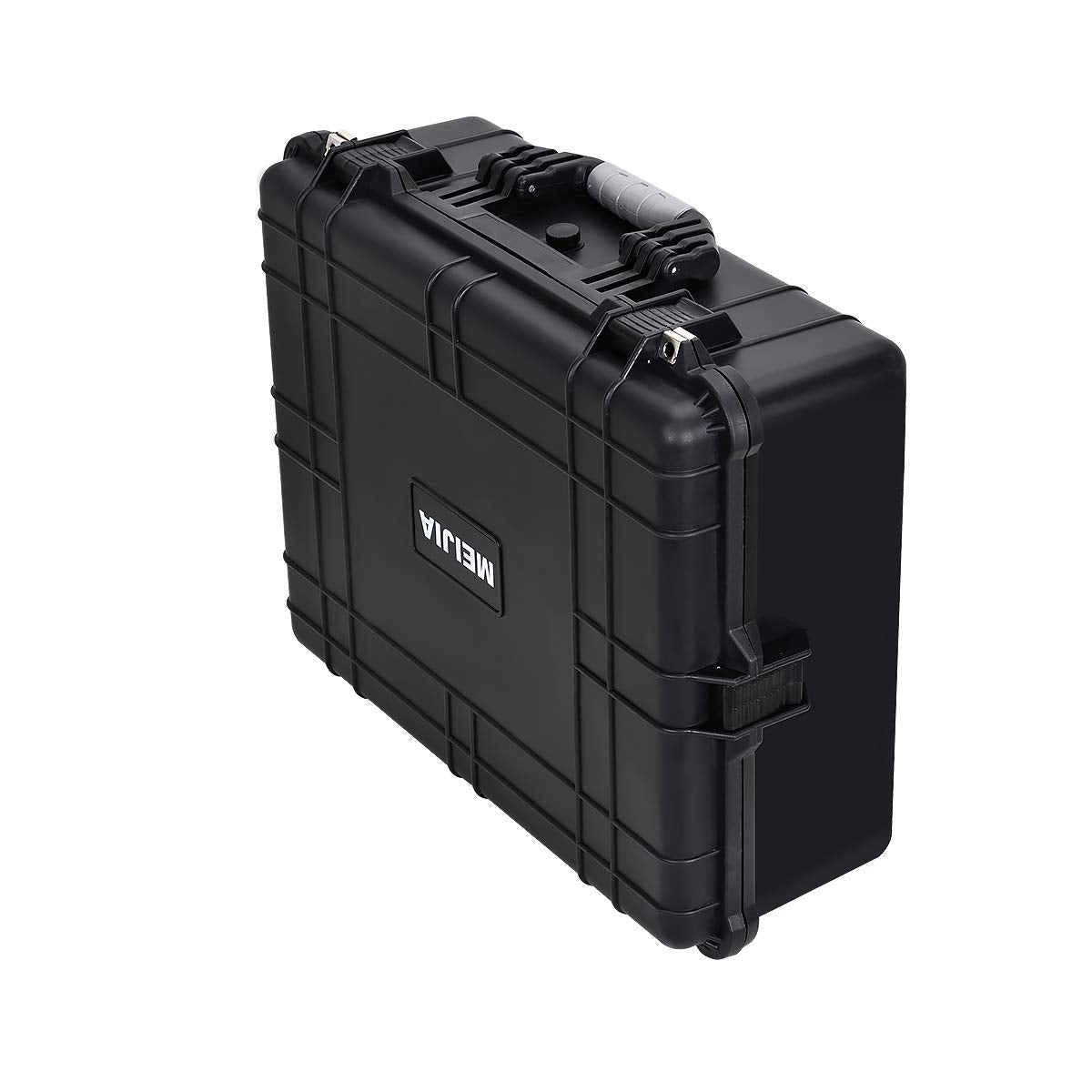 MEIJIA Portable Waterproof Protective Hard Case, Camera Case with Customizable Fit Foam Inserted,Fit Use of Drones,Camera,Equipments, Elegant Black (24.25"X19.43"X8.68")