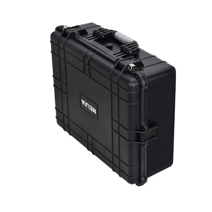 MEIJIA Portable Waterproof Protective Hard Case, Camera Case with Customizable Fit Foam Inserted,Fit Use of Drones,Camera,Equipments, Elegant Black (24.25"X19.43"X8.68")