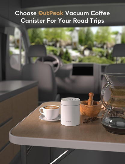 OUTPEAK Auto Vacuum Coffee Canister: 1.5L for 17.6oz, 0.5L for 4.6oz Coffee Beans (Set of 3)