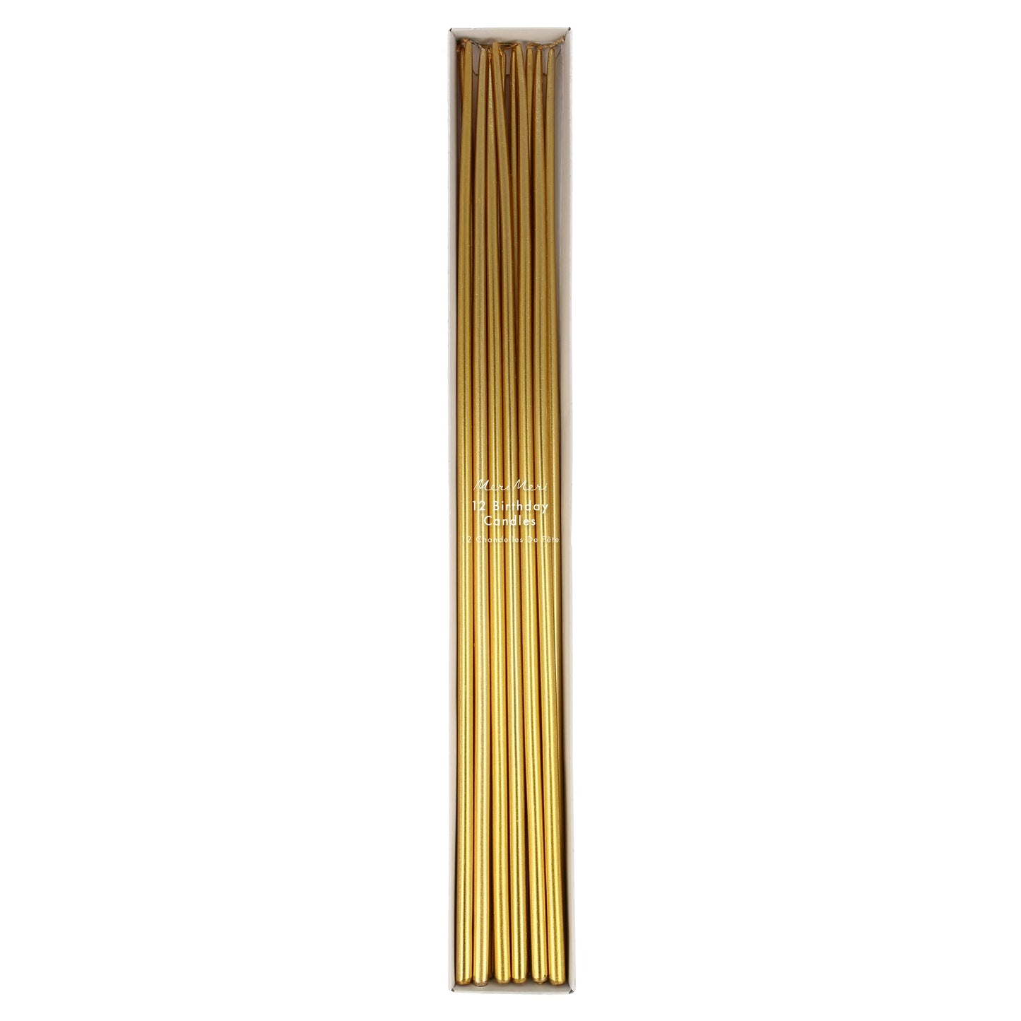 Gold Tall Tapered Candles (x 12)