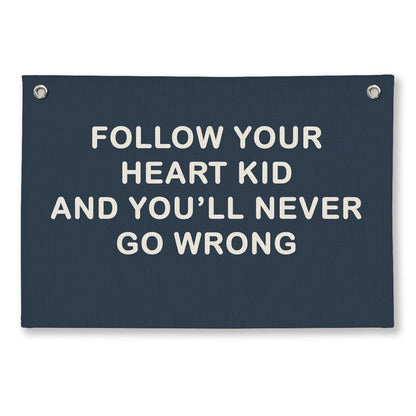 ShowDraven Boy Nursery Decor, Inspirational Wall Decor Hanging Linen Banner, Navy Blue Motivational Wall Flag for Kids Boys Room Playroom Nursery Decor, 20x30 Inch