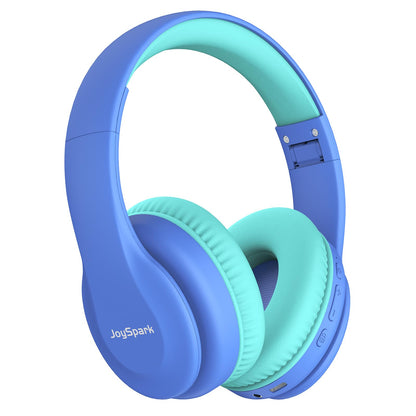 JoySpark Kids Bluetooth Headphones, Lightweight Wireless Headphones for Kids, 85/94dB Volume Limited, 60 Hours Playtime, Bluetooth 5.3, Over-Ear Toddler Headsets with Built-in Mic-Blue
