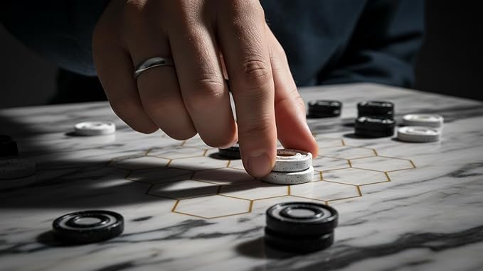 Rio Grande Games Tzaar Abstract Strategy 2 Player Board Game with Hexagonal Grid Design