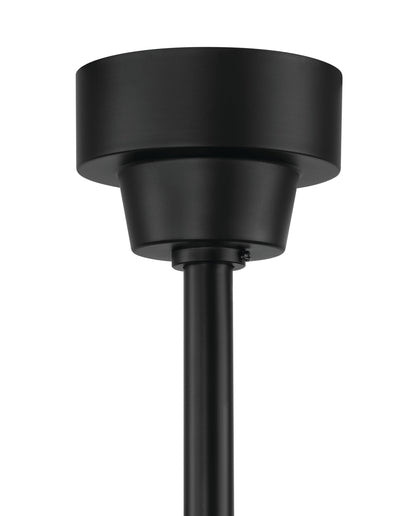 Craftmade Prost 144 in. Flat Black Finish Downrod Only (Flat Ceiling only) Indoor/Outdoor Wi-Fi Enabled Smart Ceiling Fan with Optional Integrated LED Light Kit and Remote/Wall Control Included