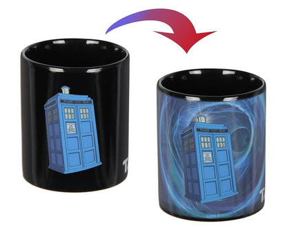 Seven Times Six Doctor Who TARDIS Vortex Heat Reactive Color Changing Tea Coffee Mug Cup