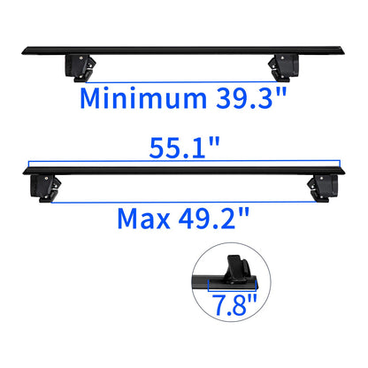 YHAAVALE 55" Roof Rack Cross Bars,Adjustable Aluminum Crossbars Replacement for Cargo Carrier Kayak Bike Snowboard