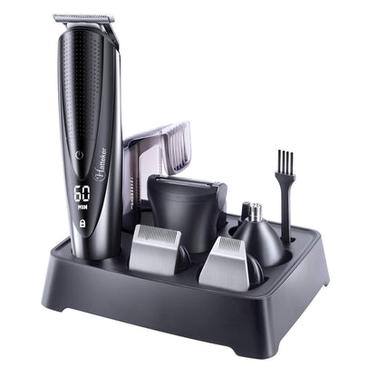 Hatteker Mens Beard Trimmer Grooming kit Hair Trimmer Mustache Trimmer Body Groomer for Nose Ear Facial Hair Cordless Waterproof 5 in 1