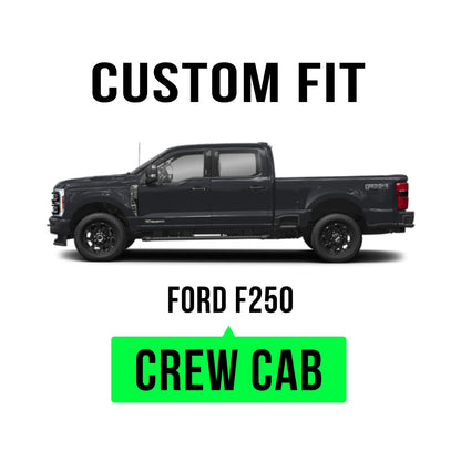Protimat Floor Mat Custom Fit 2017-2024 2025 Ford F-250 SuperCrew Cab, All Weather TPE Floor Mats for Ford F250 1st & 2nd Row Full Set Cargo Liner (Black)