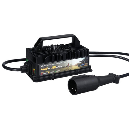 Shkalacar 15 AMP 48 Volt Golf Carts Battery Charger for Club Car, Lead Acid Battery Charger with 3-Pin Round Plug Replacement for Club Car