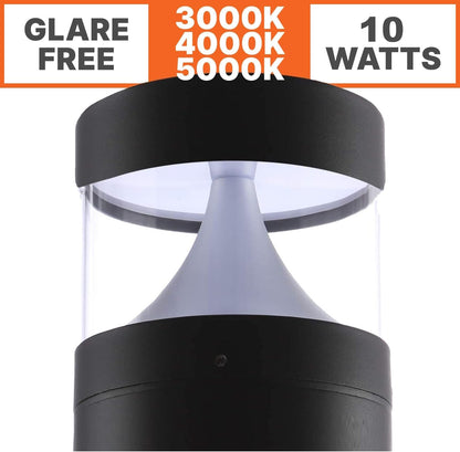 Lighting Labs LED Bollard Landscape Light 4.7" Diameter, 10W, 39" Height, 3CCT 3000K/4000K/5000K, 120-277V Outdoor Pathway & Garden Light, IP65 Waterproof, for Driveways & Commercial Landscape