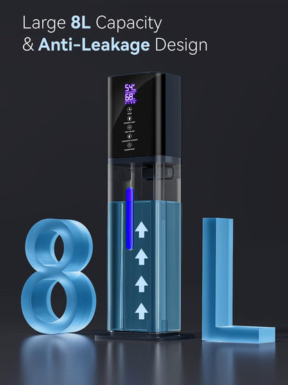Humidifiers for Bedroom, 2.11Gal 8L Quiet Humidifiers for Large Room with Timer, 360°Nozzle, 3 Speed Ultrasonic Cool Mist Humidifier with Humidistat for Baby Home Adults Plants