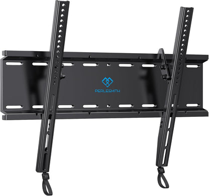 Perlesmith Tilting TV Wall Mount Bracket - Low Profile for 23-60 Inch Flat Screen TVs | VESA 400x400mm, 115lbs Capacity