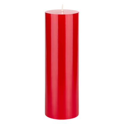 Mega Candles 1 pc Unscented Solid Red Pillar Candles, Hand Poured Premium Wax Candle 3 Inch x 9 Inch, Home Décor, Spas, Weddings, Occasions, Party, Centerpieces, Holidays, Vigils, Prayers
