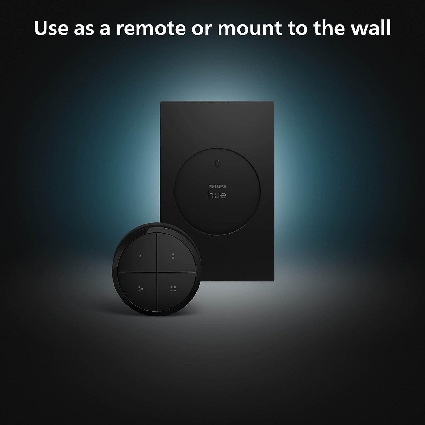 Philips Hue Wall Tap Dial Light Switch, Portable, White - 1 Pack - Requires Hue Lights and Hue Bridge - Smart Home - Easy, No-Wire Installation