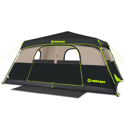 HINSTANT 4/6/8/10 Person Instant Tent, Waterproof Pop Up Tents for Camping with Rainfly, 60 Seconds Easy Setup, Automatic Cabin Tent for Family Camping with Expandable Carry Bag & Upgraded Ventilation
